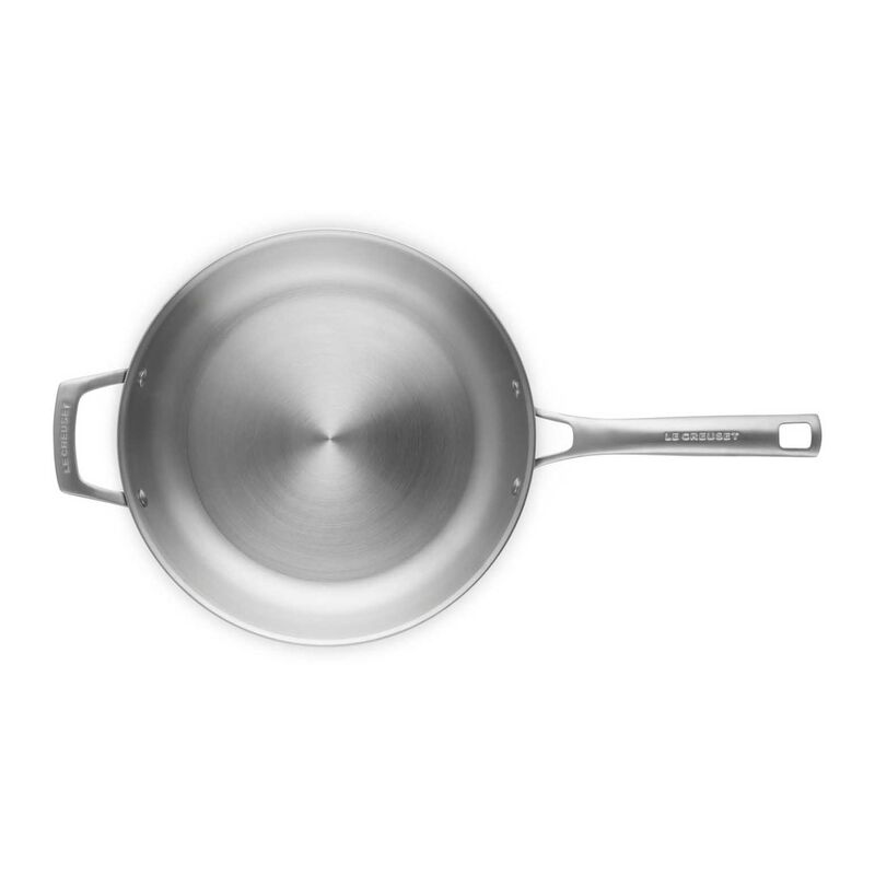 Le Creuset Essential 3-ply Stainless Steel Frying Pan with Helper Handle image number 2
